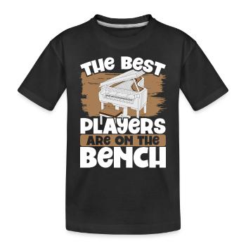 Die Besten Spieler Sitzen Auf Der Bank - Kinder Premium Bio T-Shirt - Schwarz - Vorne