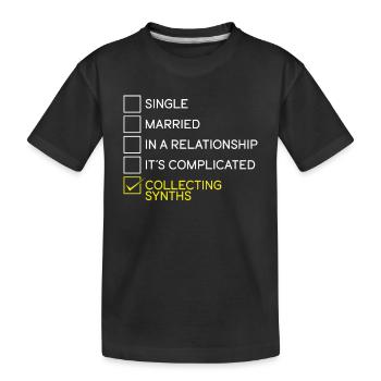 Collecte d’instruments de synthétiseur - T-shirt bio Premium Enfant - noir - Devant