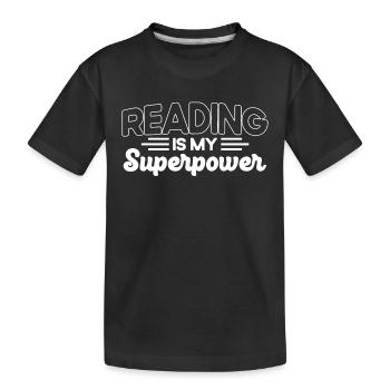 Livre de lecture Livre Livres de lecture cadeaux - T-shirt bio Premium Enfant - noir - Devant