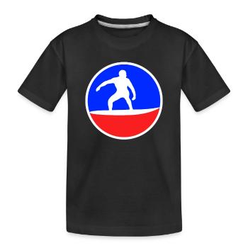 Logo de surf - T-shirt bio Premium Enfant - noir - Devant