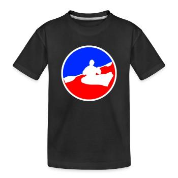 Kanusport Logo - Kinder Premium Bio T-Shirt - Schwarz - Vorne