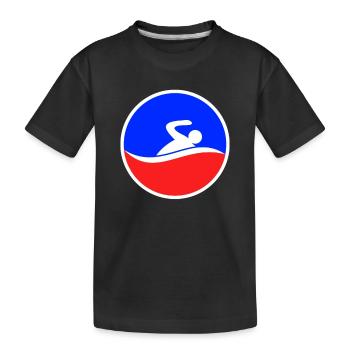 Logo de natation - T-shirt bio Premium Enfant - noir - Devant
