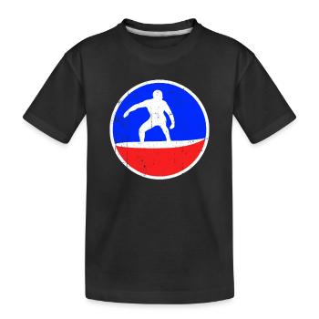 Logo de surf - T-shirt bio Premium Enfant - noir - Devant