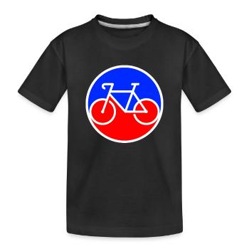 Bicycle Logo - Kids' Premium Organic T-Shirt - black - Front