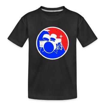 Logo de la batterie - T-shirt bio Premium Enfant - noir - Devant