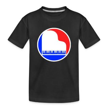Piano Logo - Kids' Premium Organic T-Shirt - black - Front