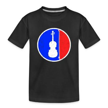 Violin Logo - Kids' Premium Organic T-Shirt - black - Front