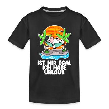 Urlaub - Kinder Premium Bio T-Shirt - Schwarz - Vorne