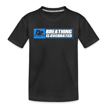 Schwimmen Geschenk Schwimmer Spruch Schwimmen - Kinder Premium Bio T-Shirt - Schwarz - Vorne