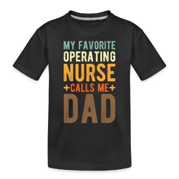 OP-Schwester - Kinder Premium Bio T-Shirt - Schwarz - Vorne