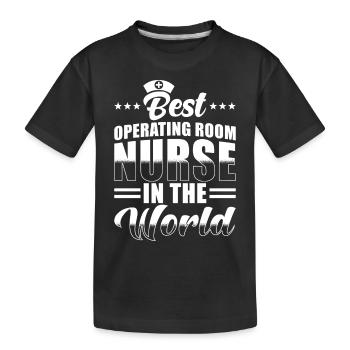 OP Krankenschwester - Kinder Premium Bio T-Shirt - Schwarz - Vorne