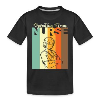 OP-Schwester - Kinder Premium Bio T-Shirt - Schwarz - Vorne