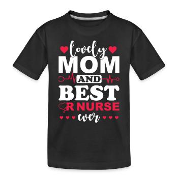 OP Krankenschwester Mutter - Kinder Premium Bio T-Shirt - Schwarz - Vorne