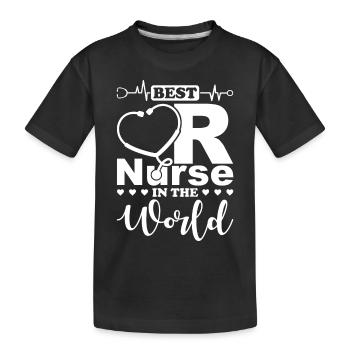 Beste OP Schwester Krankenschwester Operation - Kinder Premium Bio T-Shirt - Schwarz - Vorne