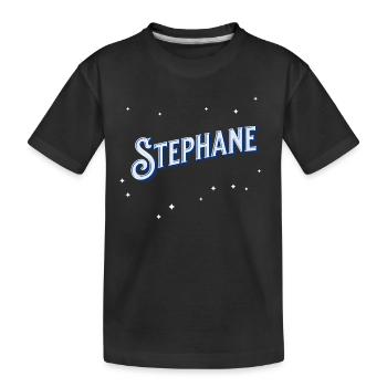 Le nom de Stéphane personnalisé - T-shirt bio Premium Enfant - noir - Devant