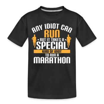 Semi-marathon, marathon, coureur - T-shirt bio Premium Enfant - noir - Devant