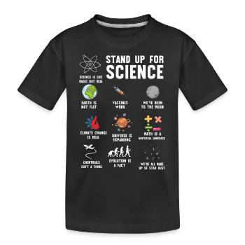 Défendez la science, la science - T-shirt bio Premium Enfant - noir - Devant