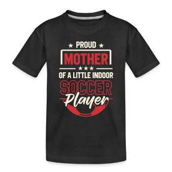 Soccer intérieur maman attaquante - T-shirt bio Premium Enfant - noir - Devant