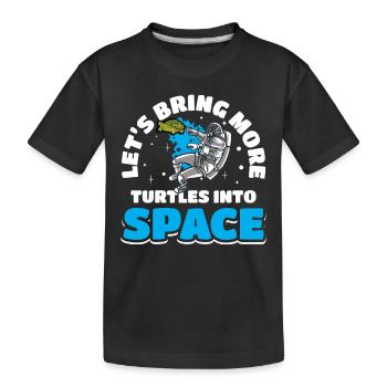 Astronautes satellites de vaisseaux-fusées - T-shirt bio Premium Enfant - noir - Devant