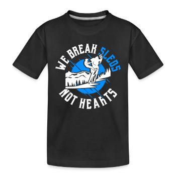 Aventure hivernale Motoneige Motoneige - T-shirt bio Premium Enfant - noir - Devant
