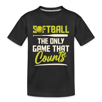 Softball Athletes - Kids' Premium Organic T-Shirt - black - Front