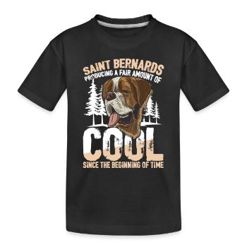 Saint Bernards Producing A Fair Amount Of Cool - Kinder Premium Bio T-Shirt - Schwarz - Vorne