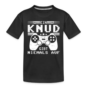 Knud Gaming Konsole PC Gamer Geschenk - Kinder Premium Bio T-Shirt - Schwarz - Vorne