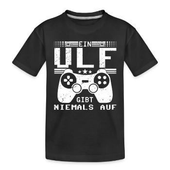 Ulf Gaming Konsole PC Gamer Geschenk - Kinder Premium Bio T-Shirt - Schwarz - Vorne