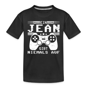 Jean Gaming Konsole PC Gamer Geschenk - Kinder Premium Bio T-Shirt - Schwarz - Vorne