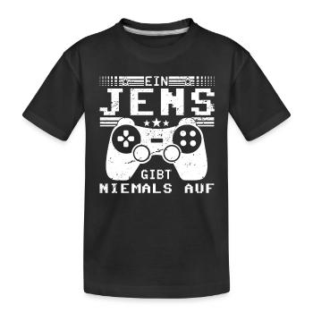Jens Gaming Konsole PC Gamer Geschenk - Kinder Premium Bio T-Shirt - Schwarz - Vorne