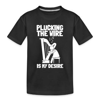 Harpiste Musicien Musicien Harpiste - T-shirt bio Premium Enfant - noir - Devant