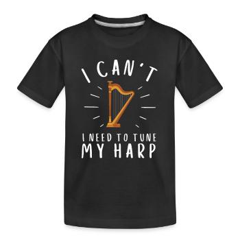 Harpiste Musicien Musicien Harpiste - T-shirt bio Premium Enfant - noir - Devant