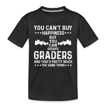 Conception de haut-parleur de niveleuse amusante - T-shirt bio Premium Enfant - noir - Devant