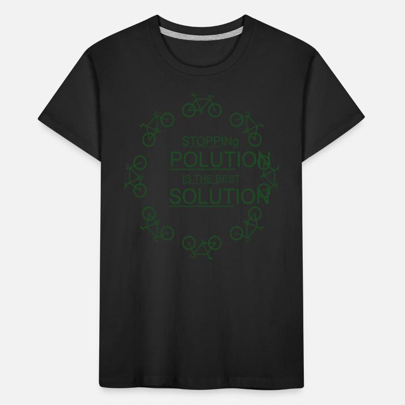 Stopping Polution Is The Best Solution Earth Kids' Premium Organic T-Shirt