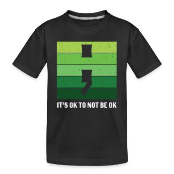 C’est ok de ne pas être ok Santé mentale - T-shirt bio Premium Enfant - noir - Devant