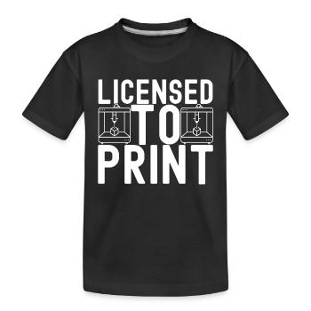 3 D Drucken - Kinder Premium Bio T-Shirt - Schwarz - Vorne