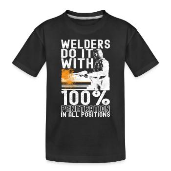 Schweißer Schweißen - Kinder Premium Bio T-Shirt - Schwarz - Vorne
