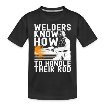 Schweißer Schweißen - Kinder Premium Bio T-Shirt - Schwarz - Vorne