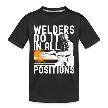 Schweißer Schweißen - Kinder Premium Bio T-Shirt - Schwarz - Vorne