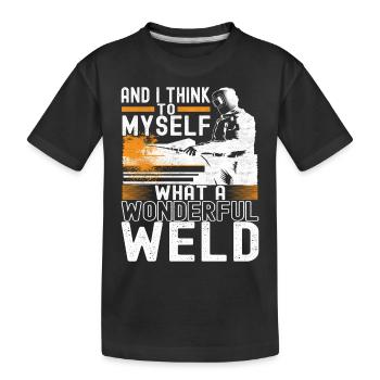 Schweißer Schweißen - Kinder Premium Bio T-Shirt - Schwarz - Vorne