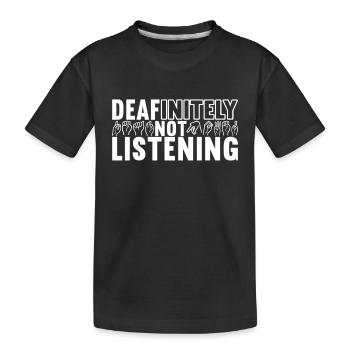Sourds sourds muets sourds - T-shirt bio Premium Enfant - noir - Devant
