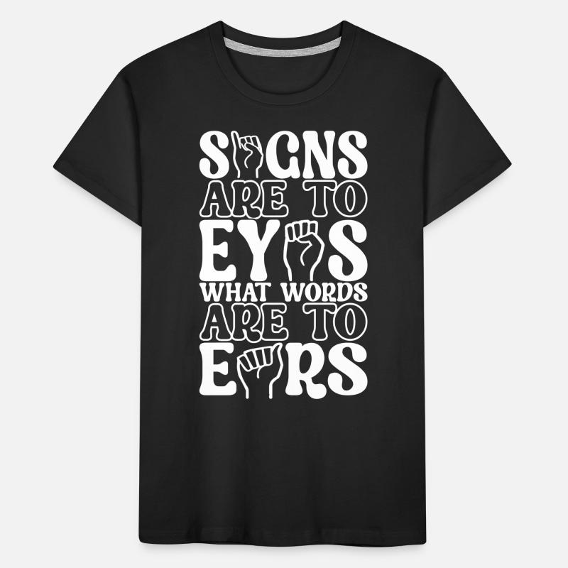 Taub Taubstumm Deaf Kinder Premium Bio T-Shirt