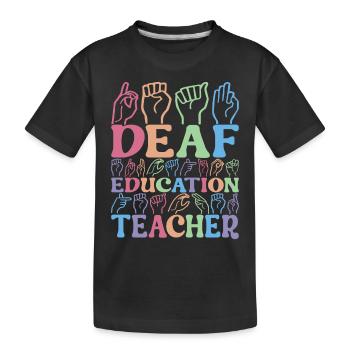 Sourds sourds muets sourds - T-shirt bio Premium Enfant - noir - Devant