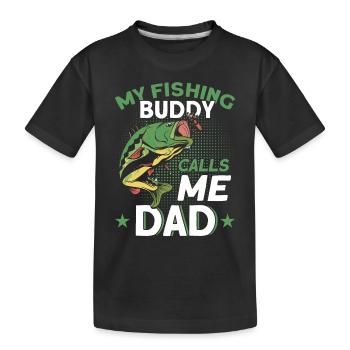 Cadeau de pêche Pêche Pêcheur Drôle De Pêcheur - T-shirt bio Premium Enfant - noir - Devant