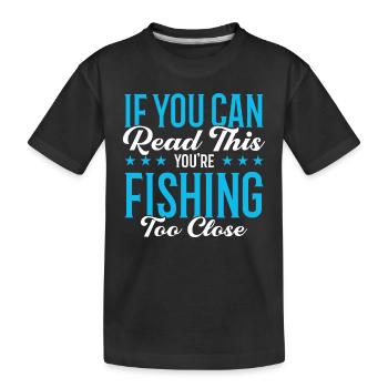 Cadeau de pêche Pêche Pêcheur Drôle De Pêcheur - T-shirt bio Premium Enfant - noir - Devant