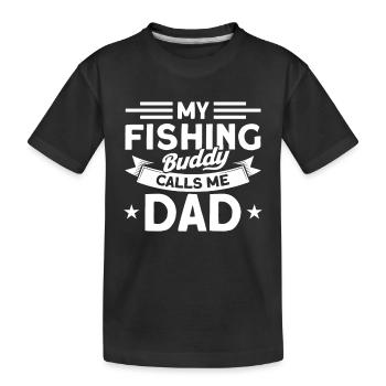 Cadeau de pêche Pêche Pêcheur Drôle De Pêcheur - T-shirt bio Premium Enfant - noir - Devant