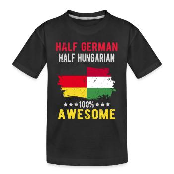 Moitié allemand moitié hongrois - T-shirt bio Premium Enfant - noir - Devant