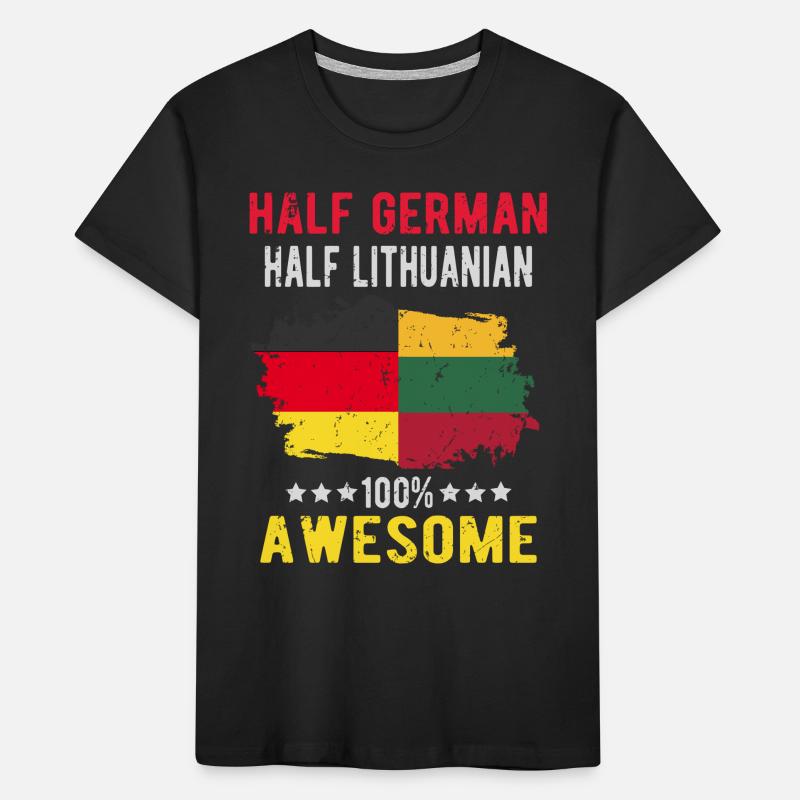Half German Half Lithuanian Kids' Premium Organic T-Shirt