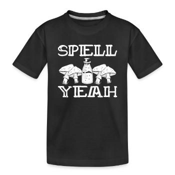 Spell yeah - Kids' Premium Organic T-Shirt - black - Front