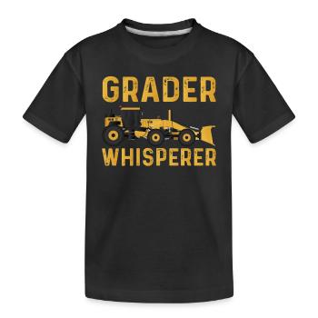 Grader-flüsterer - Kinder Premium Bio T-Shirt - Schwarz - Vorne